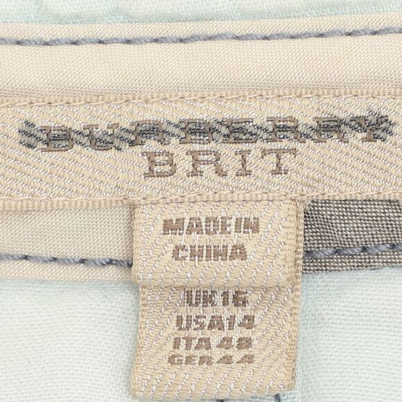 Burberry Brit Washed Blue Cotton Belted Dress L